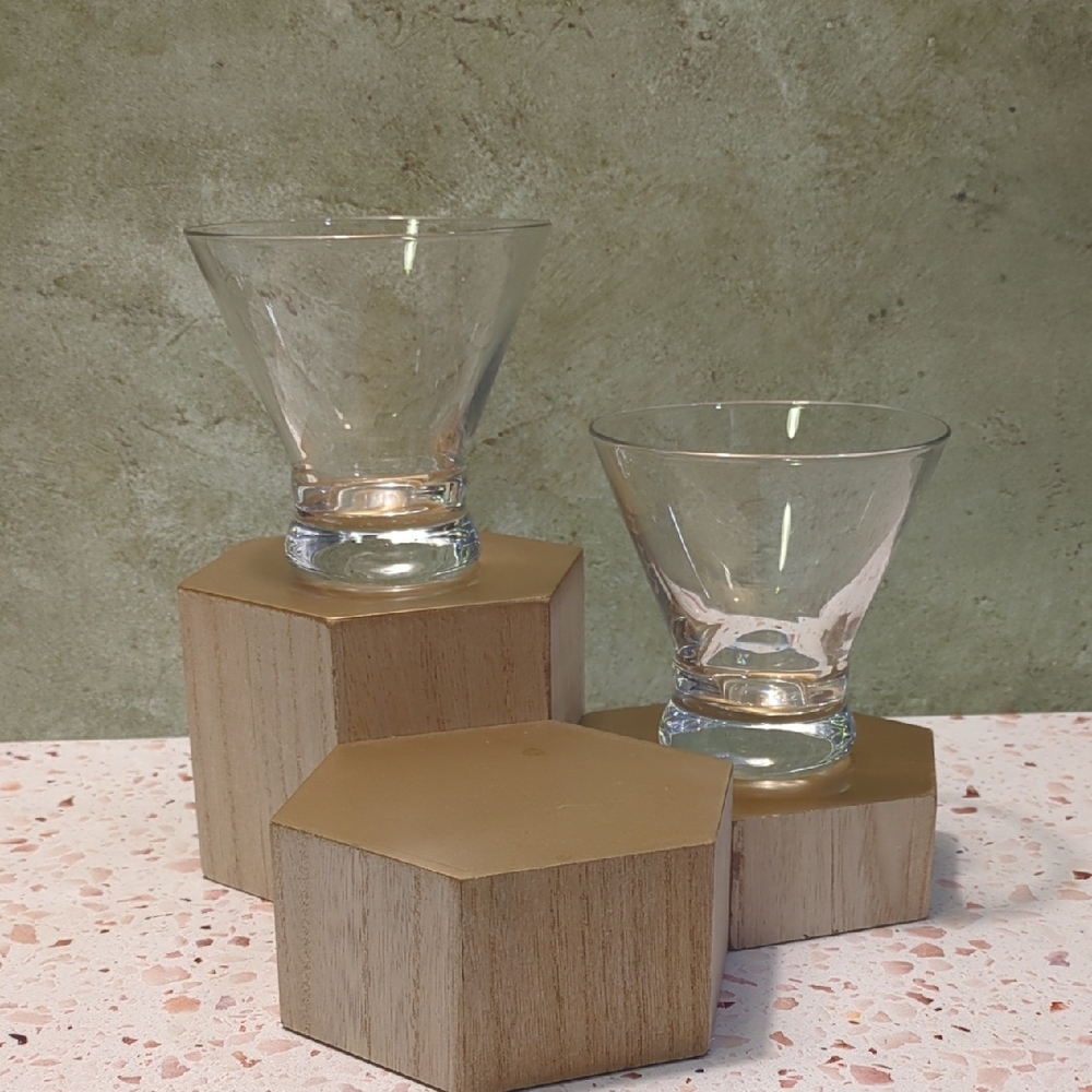 Stemless Martini Glasses Handblown Crystal | Set Of 2